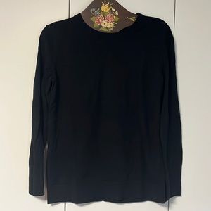 Basic Black Banana Republic Extra Fine Merino Crewneck Long Sleeve Sweater